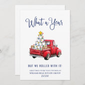 Grappig Wat een Jaar Kerst Bedrijf Feestdagenkaart (Voorkant / Achterkant)