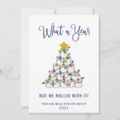 Grappig Wat een Jaar Kerst Bedrijfs- Feestdagenkaart (Voorkant)