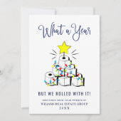 Grappig Wat een Jaar Kerst Bedrijfs- Feestdagenkaart (Voorkant)