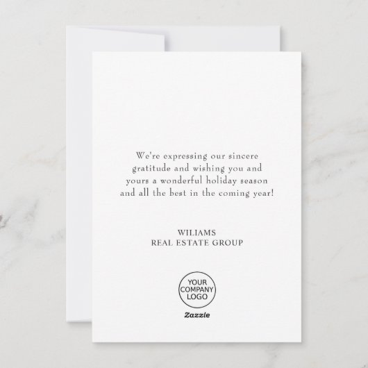 Grappig Wat een Jaar Kerstmis Bedrijfs- Feestdagenkaart (Achterkant)