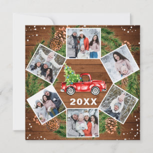 Grappig wat een jaar kerstrood vrachtwagen 6 PHOTO Feestdagenkaart