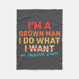 Grappig wat papa dochter wil ik ben volwassen vade fleece deken