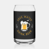 Grappig water bier woord kunst drinken blikvorm glas (Voorkant)