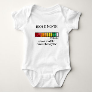 Grappig Waterverf Baby Mijlpaal Body 11 Maand Romper