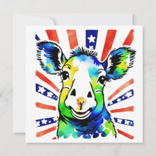 Grappig waterverf kleurrijk schaap