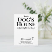 Grappig, we hebben Dog Moving. Aankondigingskaart (Staand voorkant)