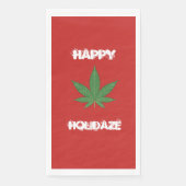 Grappig Weed Happy Holiday Party servetten (Voorkant)