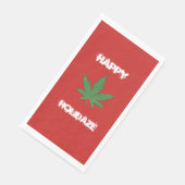 Grappig Weed Happy Holiday Party servetten (Hoek)
