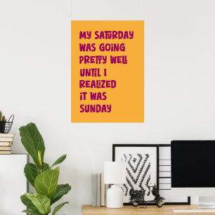 Grappig weekend poster