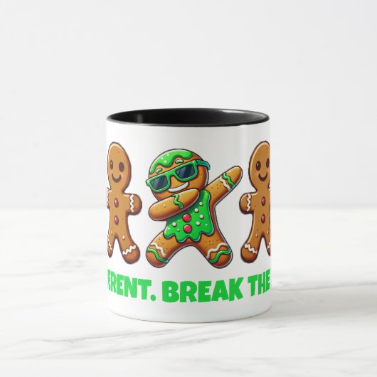 Grappig Wees Anders Breek de Mold Gingerbread Mann Mok (Midden)