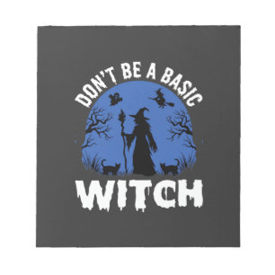 Grappig Wees Geen Basisheks Halloween-ontwerp Notitieblok
