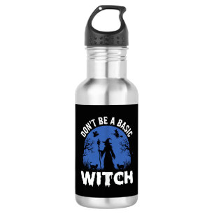 Grappig Wees Geen Basisheks Halloween-ontwerp Waterfles