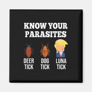 Grappig Weet Uw Parasieten Anti Trump Tick 2024 El Magneet