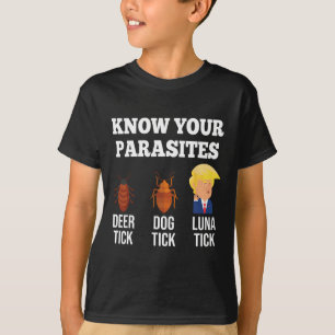 Grappig Weet Uw Parasieten Anti Trump Tick 2024 El T-shirt