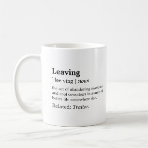 Grappig weggaan voor collega die afscheid neemt koffiemok
