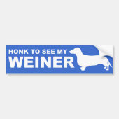 Grappig Weiner Dog (Dachshund) Quote Bumpersticker (Voorkant)