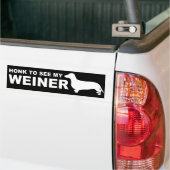Grappig Weiner Dog (Dachshund) Quote Bumpersticker (Op Truck)