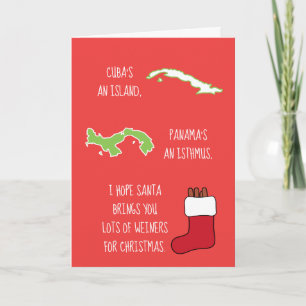 Grappig Weiner gedicht Kerstmis Kaart