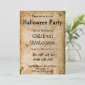 Grappig welkom kinderen Halloween feest Kaart (Staand voorkant)