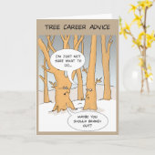 Grappig Wenskaart: Boomloopbaanadvies Kaart (Gele Bloem)