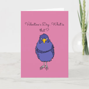 Grappig wenskaart met niet zo vrolijk vogeltje feestdagen kaart