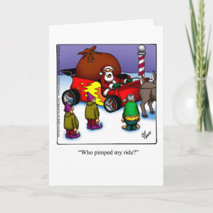 Grappig Wenskaart van de Kerstman "Spectickles" Feestdagen Kaart