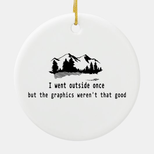 Grappig Went-extern, ooit grafisch computergaming Keramisch Ornament (Achterkant)