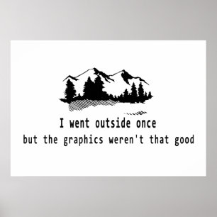 Grappig Went-extern, ooit grafisch computergaming Poster