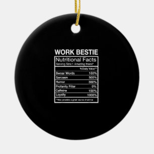 Grappig Werk Bestie Definitie, Hilarische Medewerk Keramisch Ornament