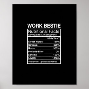 Grappig Werk Bestie Definitie, Hilarische Medewerk Poster
