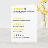 Grappig werk verlaten werknemer Review grap Kaart (Gele Bloem)