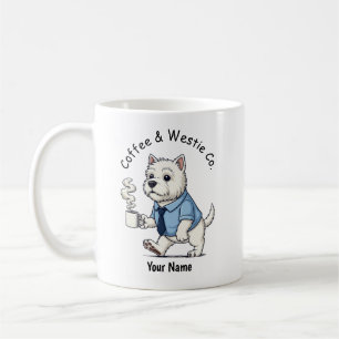 Grappig West Highland Witte Hond Zakelijk Pak Koff Koffiemok