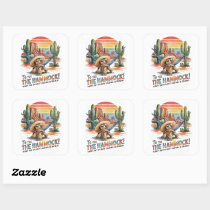 Grappig Westers Pensioenfeestje Vierkante Sticker
