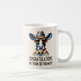 Grappig Westerse Cowboy Koe Pensionering Felicitat Koffiemok