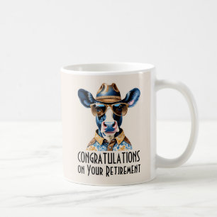 Grappig Westerse Cowboy Koe Pensionering Felicitat Koffiemok