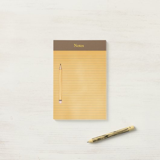 Grappig "Wettelijk Stootkussen" 10" x 6" Post-it® Notes (Op bureau)