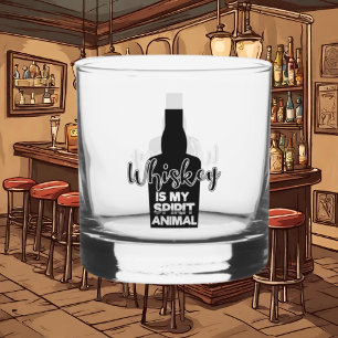 Grappig whiskey spirit dier whisky glas