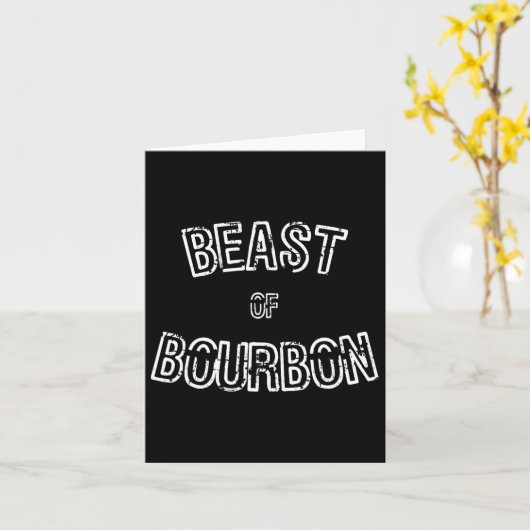 Grappig Whiskey T-shirt Beest Van Bourbon Cadeau Kaart (Gele Bloem)