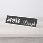 Grappig  wicked nu gothic Halloween Bureau Naambordje (Voorkant)