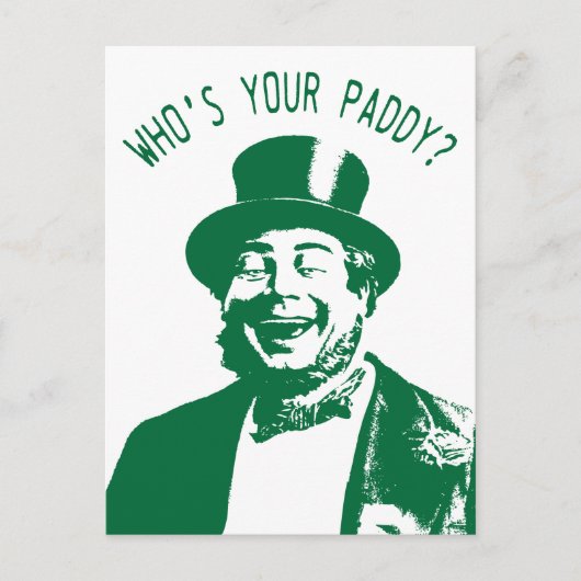 Grappig Wie is jouw Paddy Irish St Patricks Day Briefkaart (Voorkant)