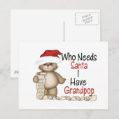 Grappig wie Santa Grandpop nodig heeft Feestdagenkaart (Voorkant / Achterkant)