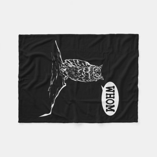 Grappig Wie Uil Grammar Englieacher Fleece Deken (Voorkant (Horizontaal))