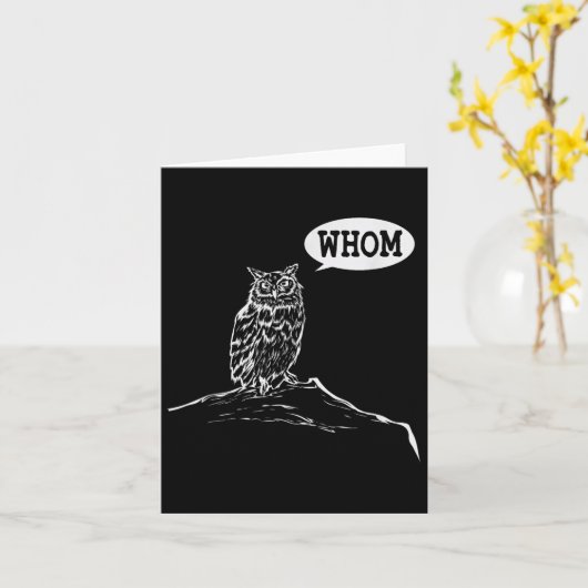 Grappig Wie Uil Grammar Englieacher Kaart (Gele Bloem)