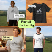 Grappig wiel man fietsen t-shirt