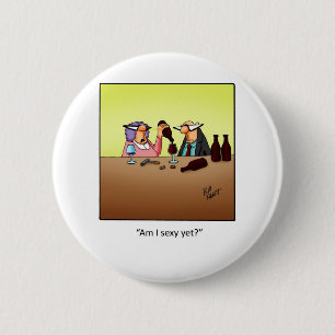 Grappig Wijn Gift! Ronde Button 5,7 Cm