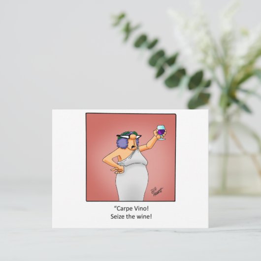 Grappig wijncadeau! briefkaart (Staand voorkant)