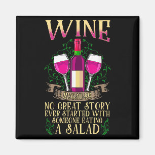Grappig wijncadeau - wijn shirts voor vrouwen magneet