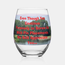 Grappig wijnglas