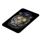 Grappig wild gekleed als Funny Bengal Tiger Magneet (Linkerzijde)