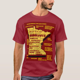 Grappig Wisconsin kaartontwerp T-shirt